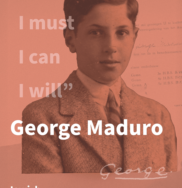 Portrait of George Maduro with inspirational quote from Curaçao.